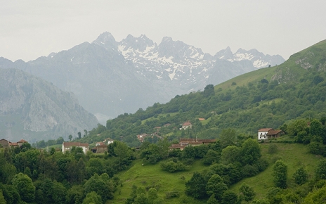 Views to Picos from Ponga Natural Park
